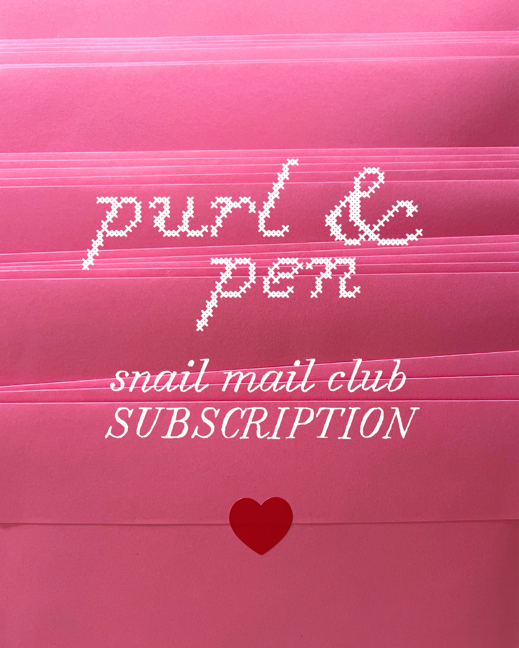 Purl and Pen Snail Mail Club Monthly Subscription