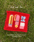 'Stationery Lover' Digital Knitting Chart (Septembers Knit Square)