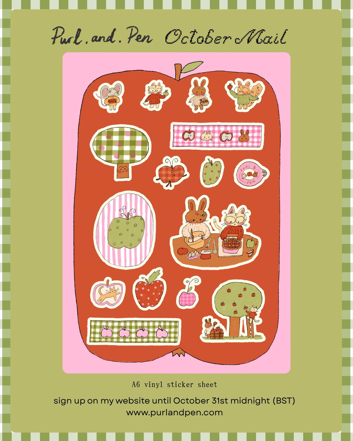 Purl and Pen Snail Mail Club Monthly Subscription